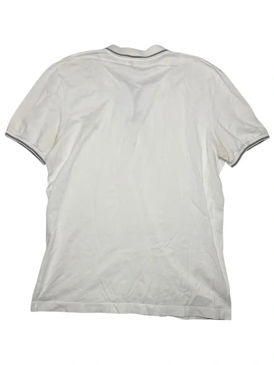 Salvatore Ferragamo White Polo Cotton Shirt Size Large - Picture 2 of 4